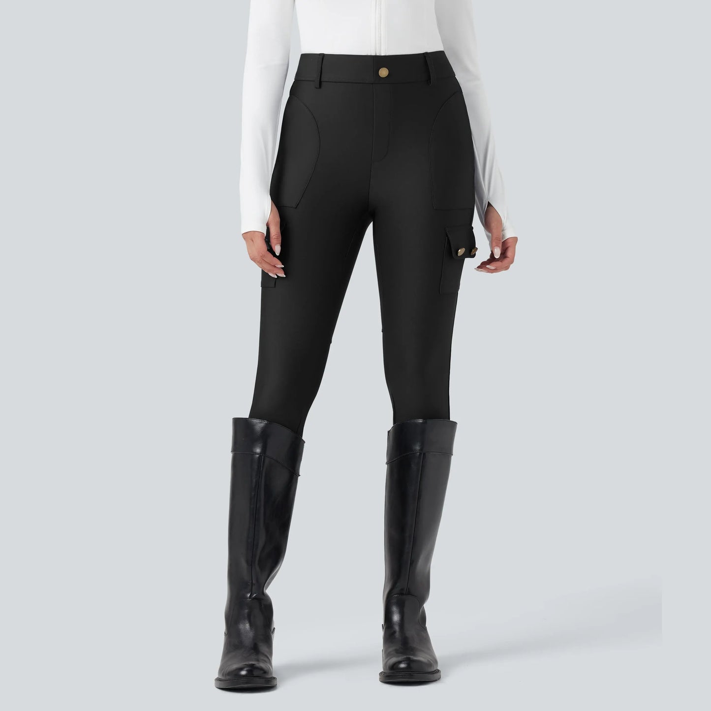 Halara High-Waisted Sheen 7/8 Leggings with Pockets