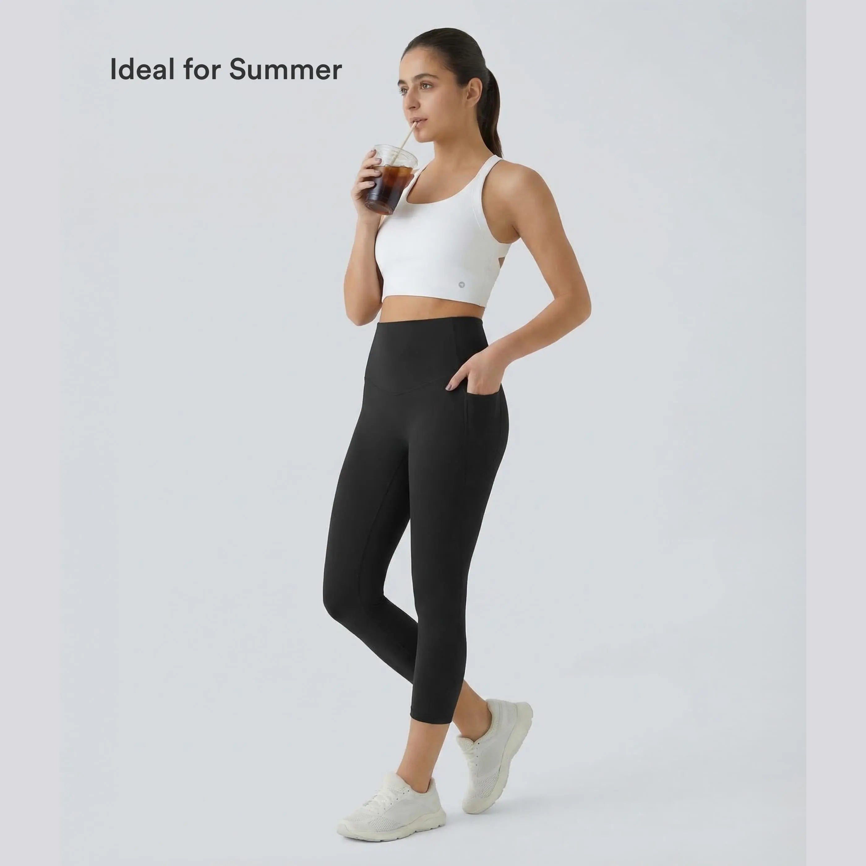 Elevate Your Workout with Halara Ultrasculpt High Waisted Tummy Control Capri Leggings - Perfect for Training and Comfort