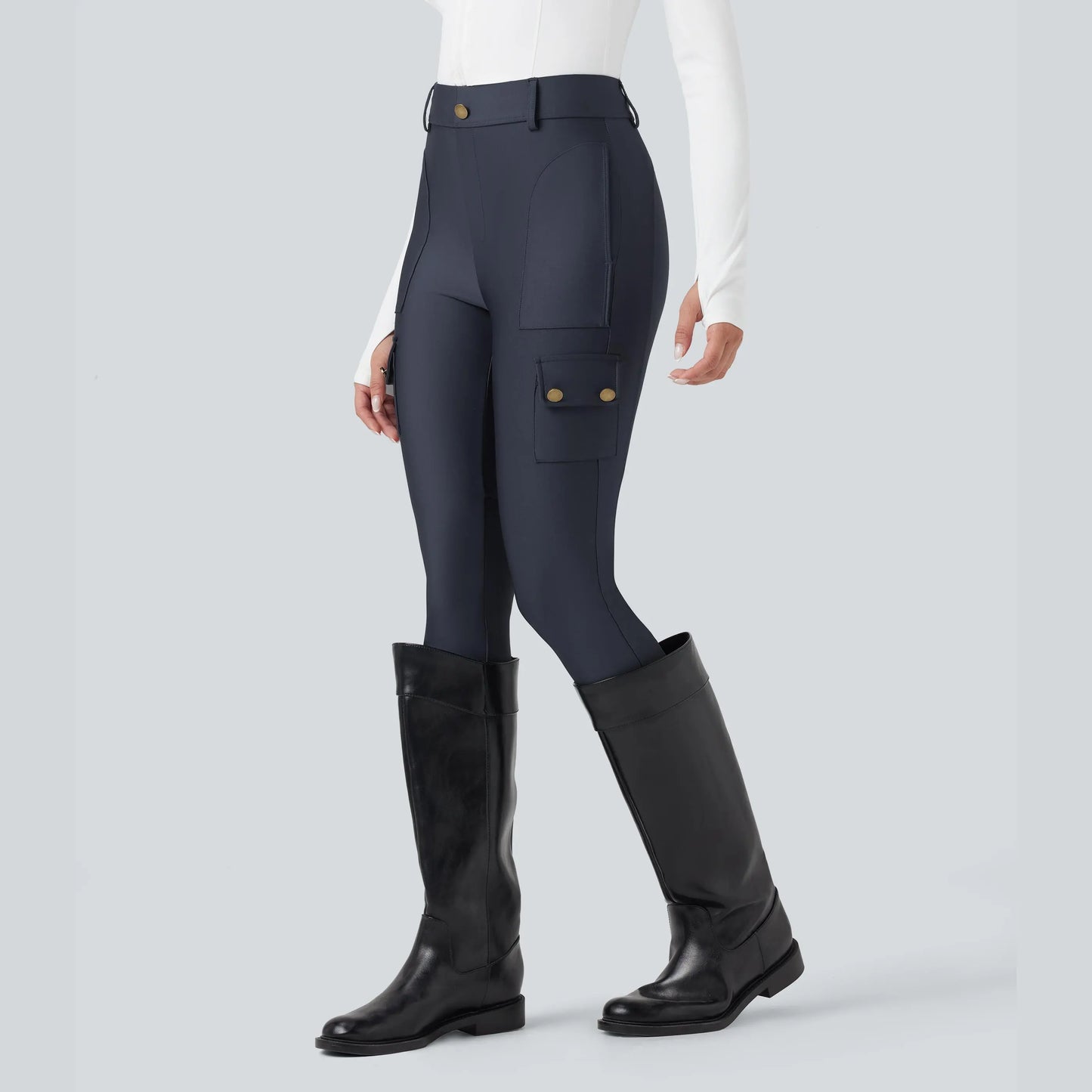 Halara High-Waisted Sheen 7/8 Leggings with Pockets