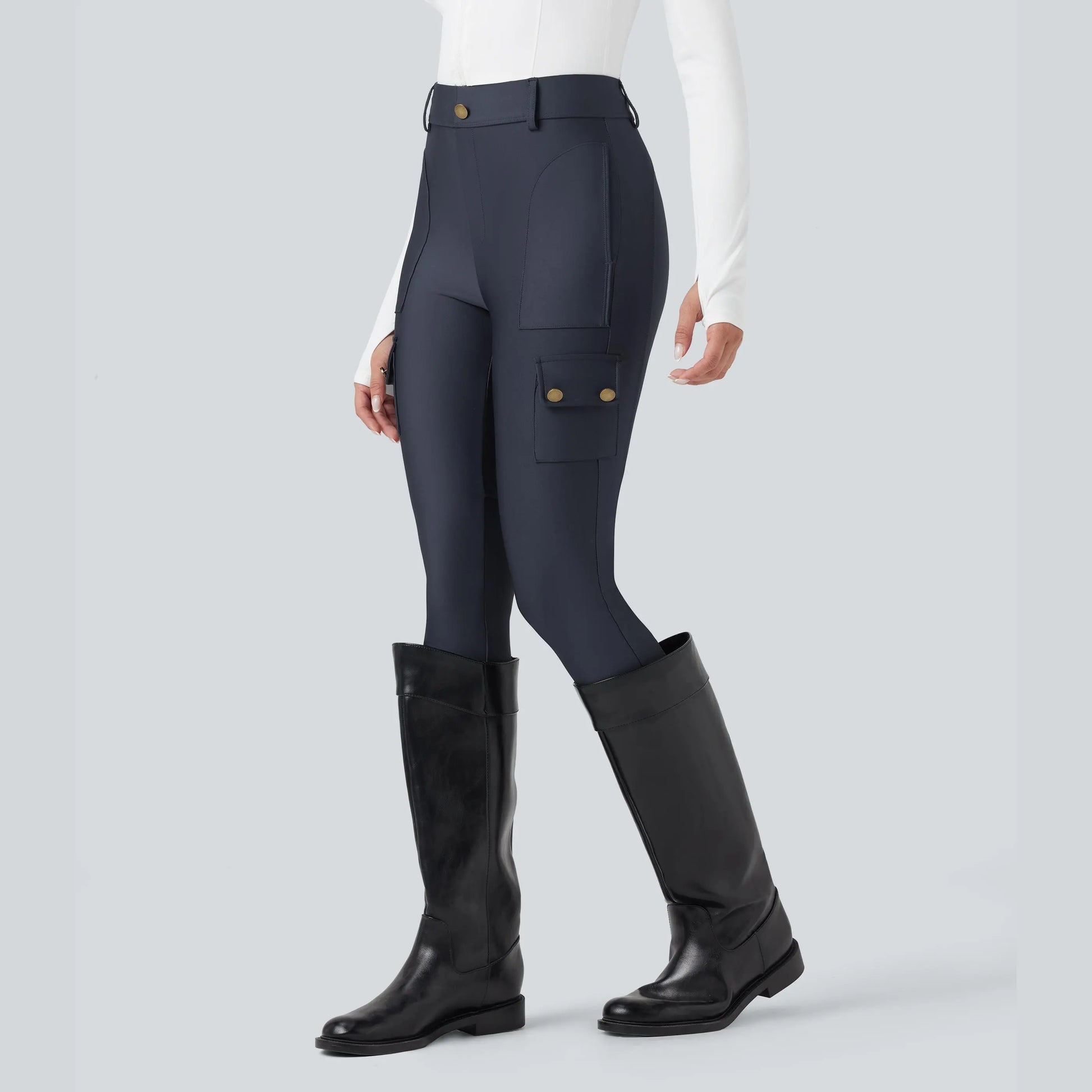 Halara High-Waisted Sheen 7/8 Leggings with Pockets