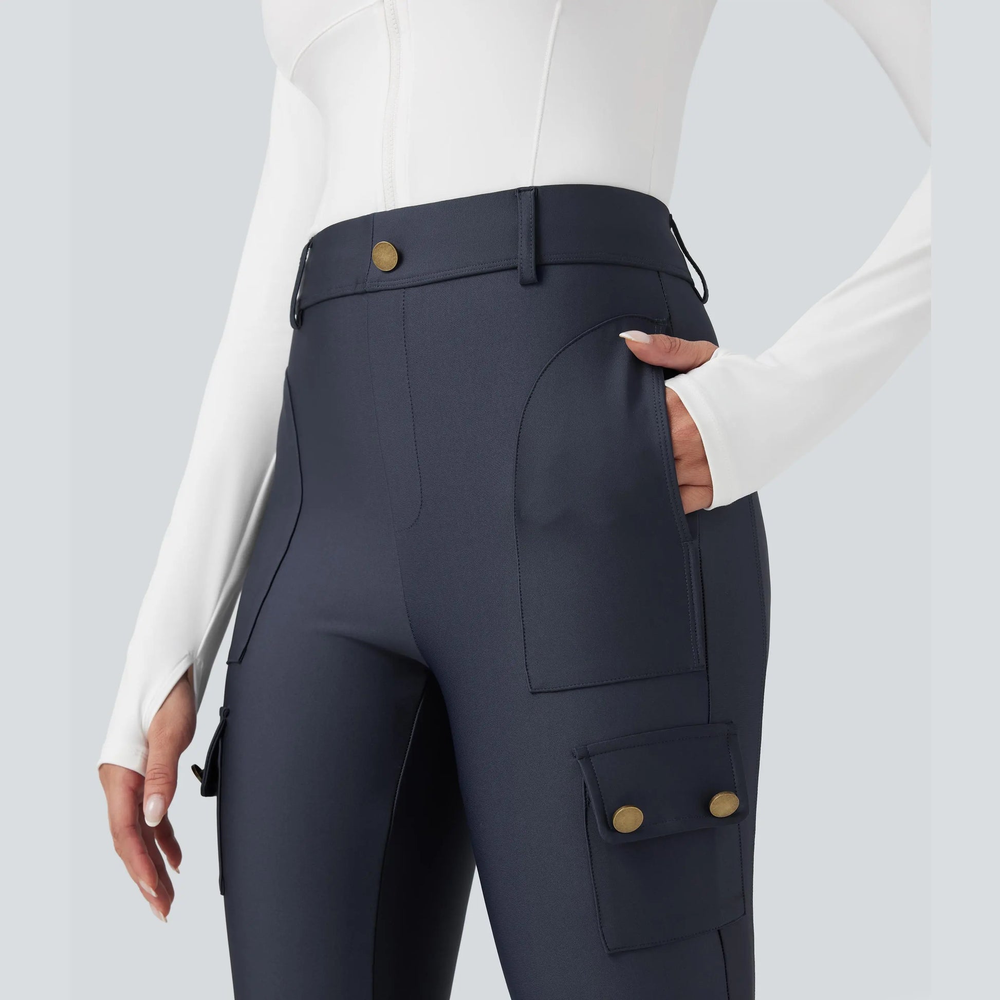 Halara High-Waisted Sheen 7/8 Leggings with Pockets