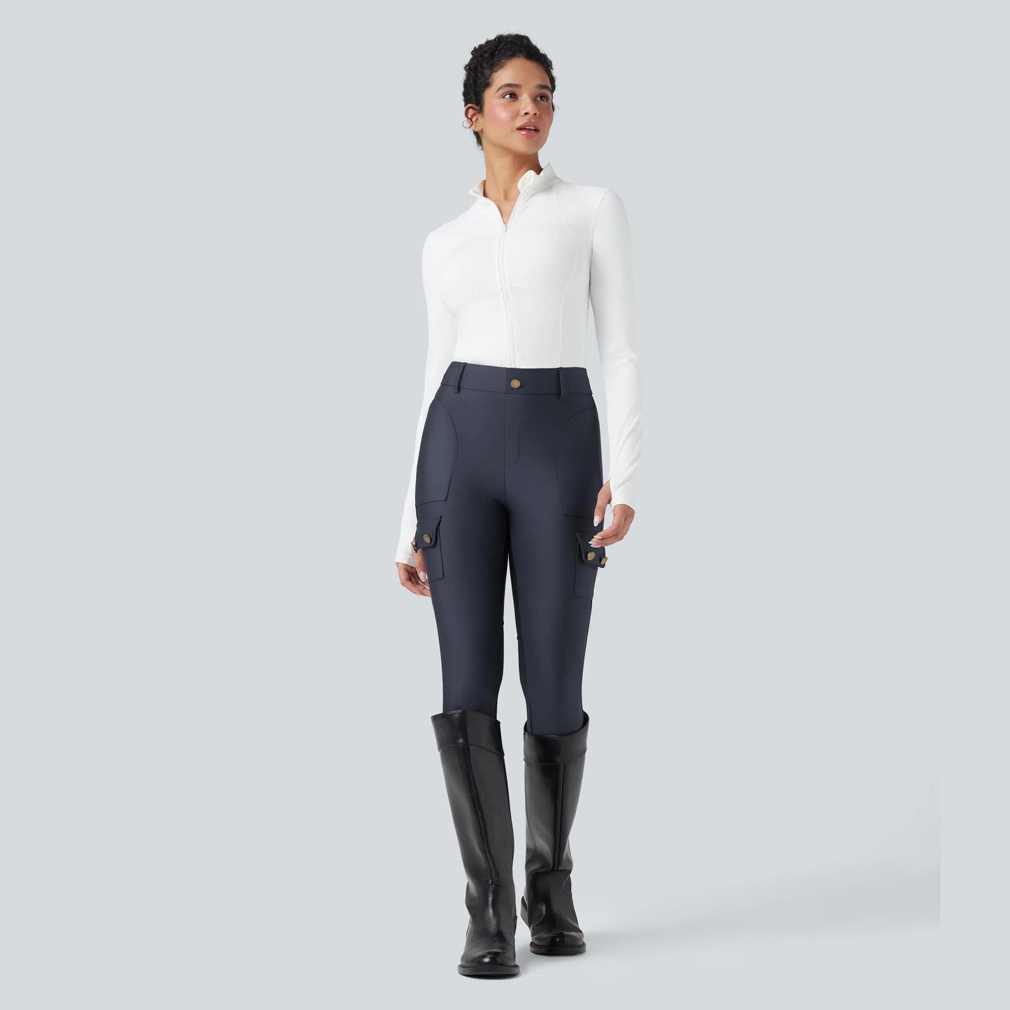 Halara High-Waisted Sheen 7/8 Leggings with Pockets